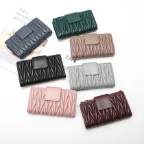New All-Sheep Fold Woman Wallet Large Capacity New Zip Multi-Functional Lady Chain Chain