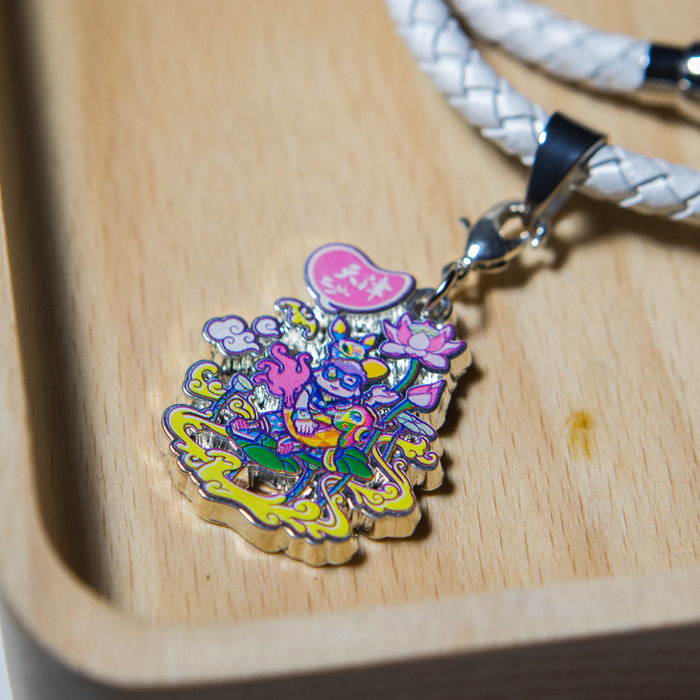 天津景区标志景点 娃娃抱鱼挂坠 励志谚语手环