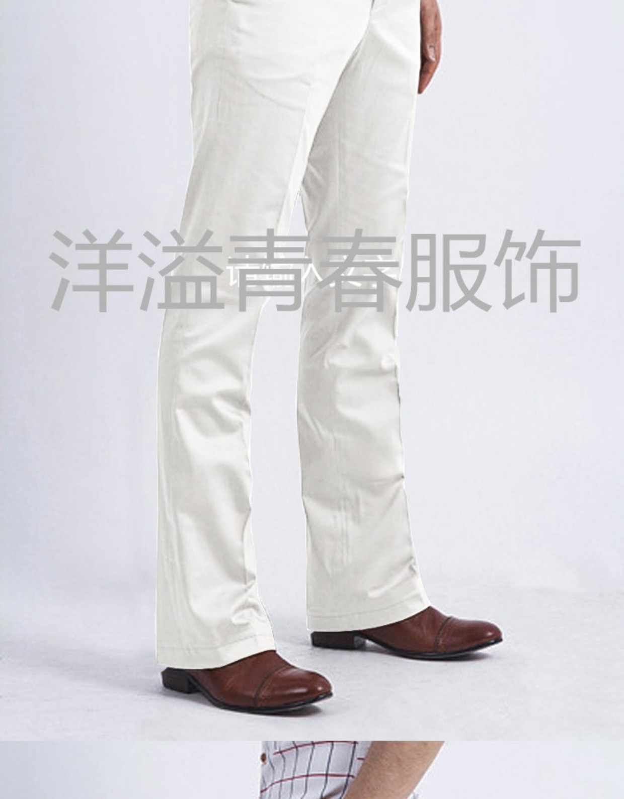 Quần kaki sáng tạo nguyên bản cho nam Quần ống loe Phiên bản Hàn Quốc của quần ống rộng Anh quần ống suông nam
