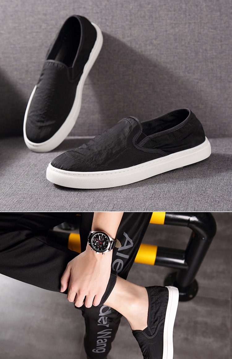 Giày nam cao cổ nhẹ nhàng, giày vải thoáng khí, một đôi giày thông thường - Plimsolls giày thể thao nam đẹp