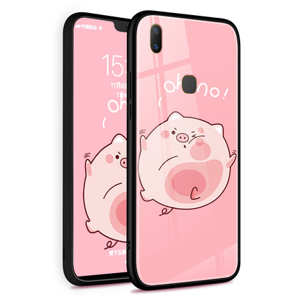 vivoy85手机壳女款创意玻璃壳vivo y85a硅胶保