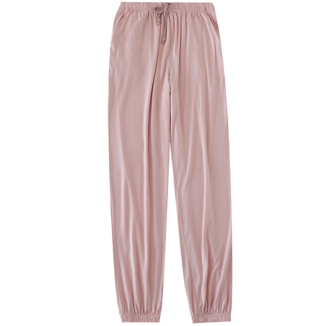 ກາງເກງ Pajama ສໍາລັບແມ່ຍິງ, ກາງເກງບ້ານ modal, trousers ມີ cuffs, ກາງເກງປ້ອງກັນຍຸງທີ່ສາມາດນຸ່ງໃສ່ນອກ, ຂະຫນາດໃຫຍ່, ບາງ, ພາກຮຽນ spring, ດູໃບໄມ້ລົ່ນແລະກາງເກງໃນເຮືອນ summer