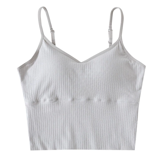 Бюстгалтер, летняя майка топ, тонкий цветной топ с чашечками, базовый топ без лямок, красивая спина