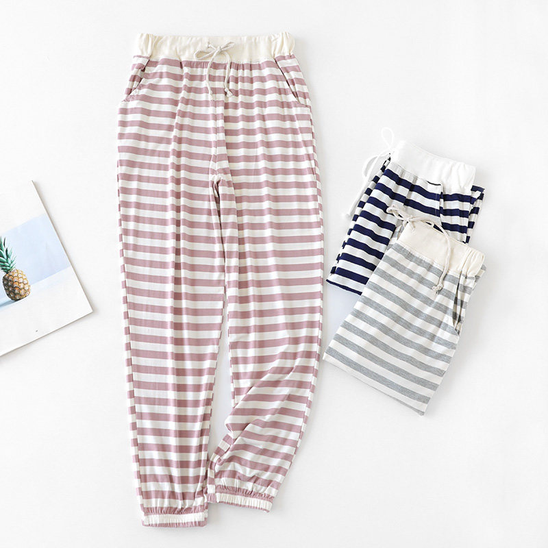 Spring and autumn days Striped Sleeping Pants Female closing bunches Home Pants Modale Elastic 90% Long Pants Yoga Pants Home