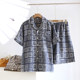 ຊຸດນອນ plaid gauze ຝ້າຍຍ້ອມຜູ້ຊາຍ