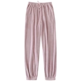 Бархатные фланелевые утепленные коралловые штаны для влюбленных для отдыха подходит для мужчин и женщин