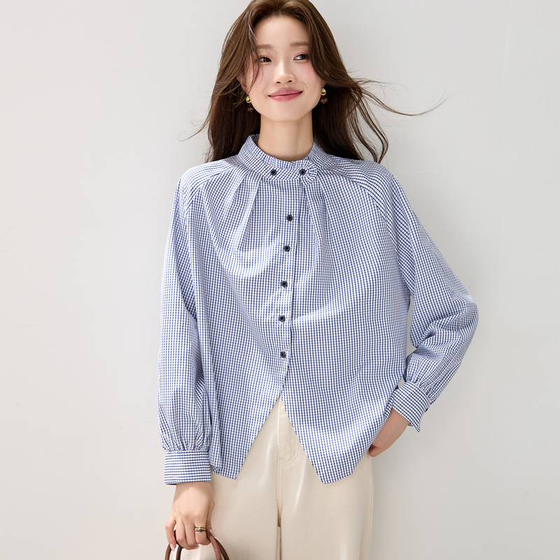 Tommy Xikaili Women's Shirt, High-End, Exquisite, Professional Style, Striped Shirt, Early Autumn French-Style Top
