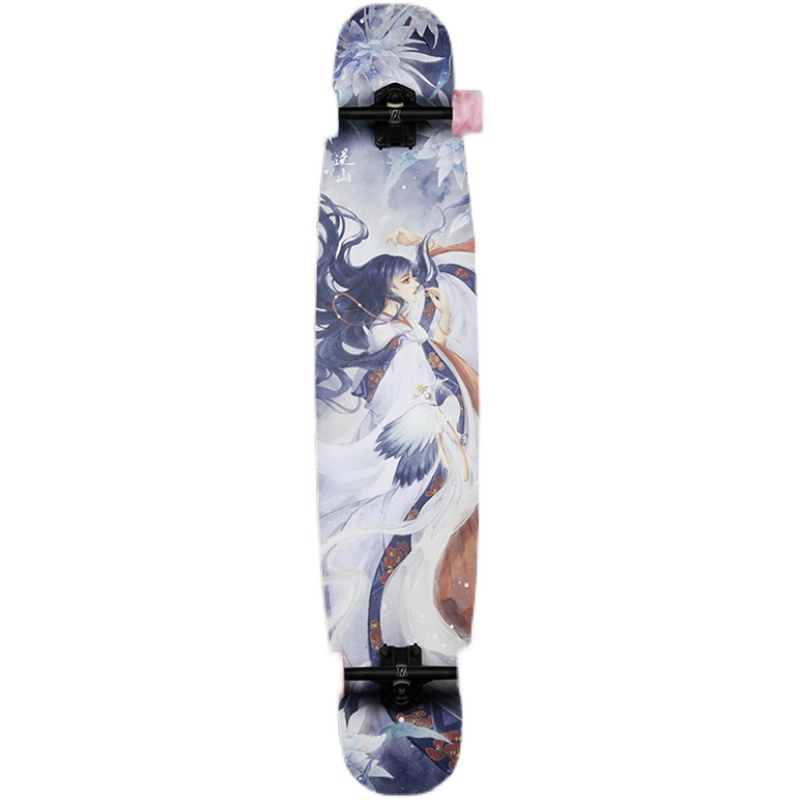 Yuxian Professional long plate glass skateboard flower Xiaoxian Pingping All-round girls dance board to children's adult counter-mountain
