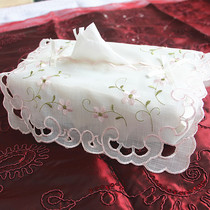Japanese fabric embroidery tissue box set Removable household tissue set Wall-mounted roll paper set Car paper pumping set