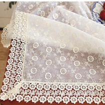 Garden lace European tablecloth solid color terry yarn embroidered transparent tablecloth electrical cover cloth tea table cloth hotel customization