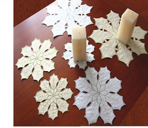 Nordic double-layer meal mat gold and silver cloth Christmas golden plate mat coaster bowl mat tea table mat is not waterproof and oil-proof cm