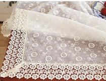 Pastoral lace European tablecloth Solid color double layer Terri yarn Transparent tablecloth Electrical cover cloth Coffee table cloth Hotel customization