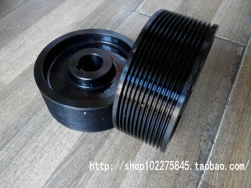 Customized multi-groove pulley PJ PL PH PK PM type 45# steel black aluminum alloy nylon multi-ribbed pulley