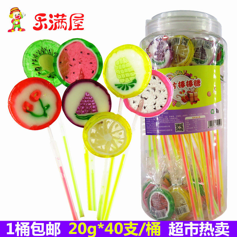Six section Creative long stick fruit slices Fluorescent Stick candy Hard sugar 20g40 Support for children Candy Snacks