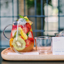 Large capacity fruit tea cup creative juice cup personalized beverage cup milk tea cup high value glass 600ML