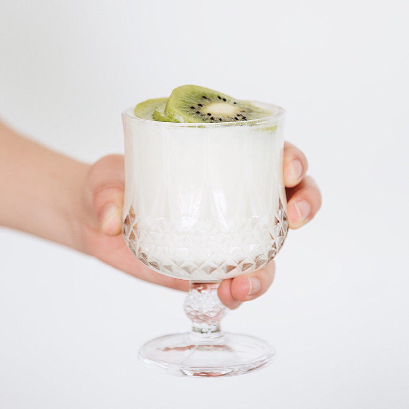 ins red cold cold cup of ice - grain glass glass ice cream yogurt cup cup