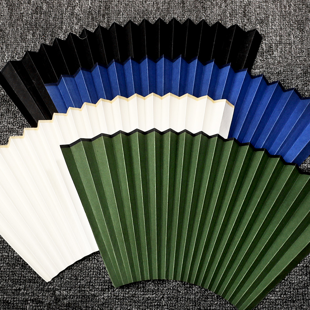 7 inch 18 square 16 square high - grade Su fan fan black blue white ink green black fan fan folding fan