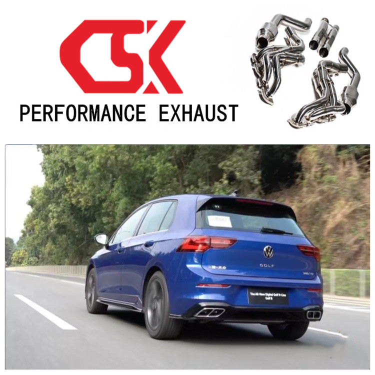 Golf 8 1 4T modified CSK high flow head section full section middle tail section valve exhaust pipe sports car sound waves