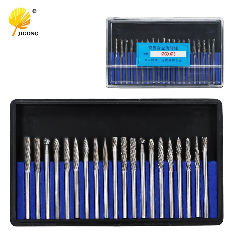 Tungsten steel carbide rotary file Electric grinding air grinding accessories Tungsten steel grinding head milling cutter tungsten steel grinding head 3mm shank