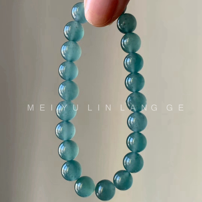 Natural Burmese A-Grade Jadeite Blue Water Bracelet Lake Green Ice Jade Bracelet Birthday Gift for Good Luck for Men and Women Natural Burmese A-Grade Jadeite Blue Water Bracelet Lake Green Ice Jade Bracelet Birthday Gift for Good Luck for Men and Women