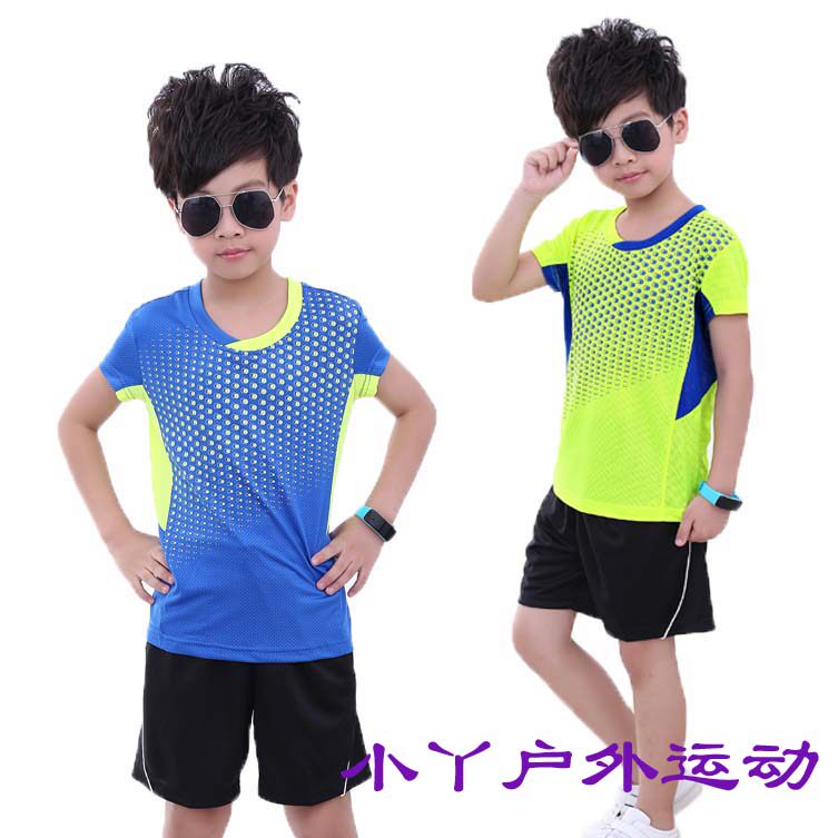 Summer new children's badminton suit kits for primary and secondary school sports jersey men and women in boys' featherweight team uniforms