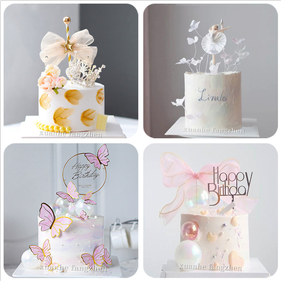 Xuan and emulation cake model Net Red ballet Girls Butterfly knot birthday party Opening Show fake cake props