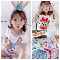 21 8 lossless and no back for spring and summer male and female baby respiratory cotton pure cotton breathable short sleeve suit eco-friendly printing