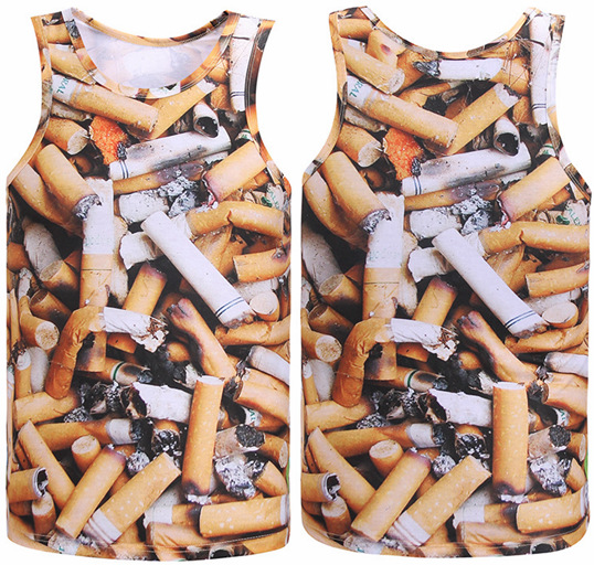 Cá tính giả đười ươi mẫu khỉ đáy quần xu hướng nam XL mồ hôi vest 3d in hình động vật ba chiều ba lỗ
