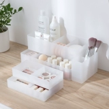 Настольный ящик для хранения косметики можно сложить с матовым пластиковым ящиком, ящиком для хранения, ящиком для офиса, органайзером для канцелярских принадлежностей
