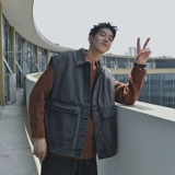 Tide, мужской ретро джинсовый осенний жилет, футболка без рукавов, куртка, оверсайз