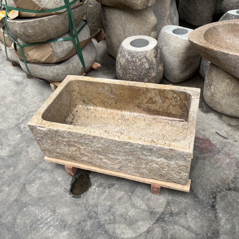Pebble Washbasin, Natural Stone Wash Basin, Outdoor Park Villa Courtyard Sink, Indoor Creative Stone Countertop Basin