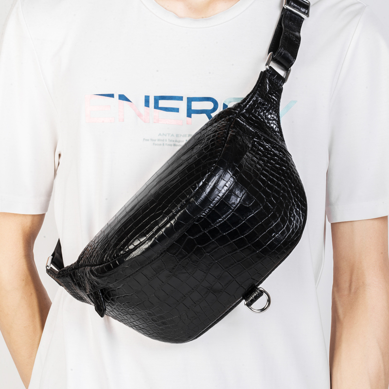 Avocado leather men's purse leather multifunction sports Outdoor Han version Tidal Genuine Leather Carry-on Bag Sloped Satchel Bag