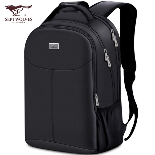 Septwolves, мужской вместительный и большой ноутбук для путешествий, школьный рюкзак для школьников, бизнес-версия, для средней школы, подходит для подростков