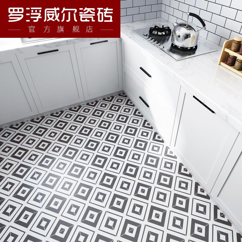 Rofloat Nordic IKEA Art Small Flower brick 200x200 Kitchen Makeup Room Tile Toilet Wall Brick floor tiles