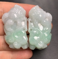 Natural Burma Jade A cargo brave pendant pendant er ice kinds of old material between men and women with certificate of authenticity