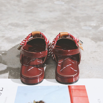 FXSO Fangxiang uncle baotou sandals womens 2021 new thick-heeled low-heeled wild Mary Jane shoes womens single shoes