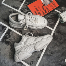 Leather daddy shoes female ins tide super fire 2021 thick-soled sports muffin instant noodles Xiaoxi shoes bread Zhixun shoes