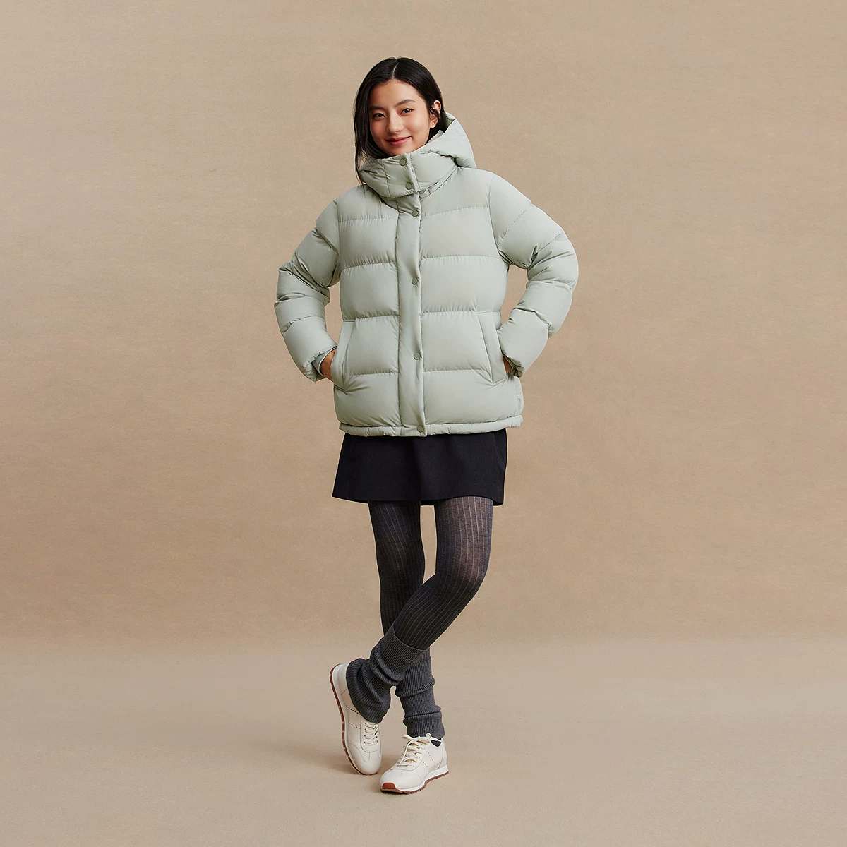 Removable down jacket, postpartum bandage, elastic keep warm brace
