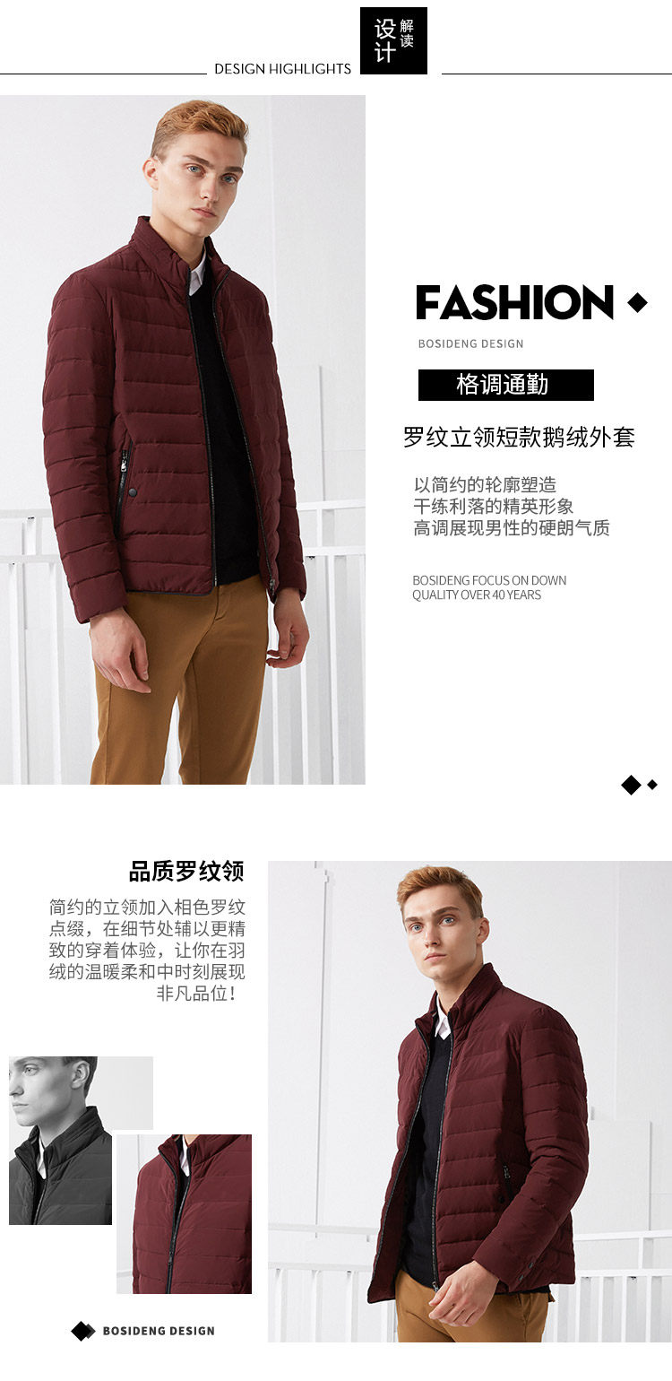 Blouson homme BOSIDENG    en Nylon - Ref 3120721 Image 8