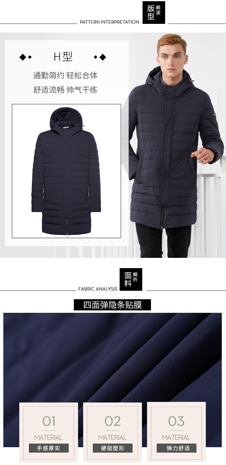 Blouson homme BOSIDENG    en Nylon - Ref 3120130 Image 9