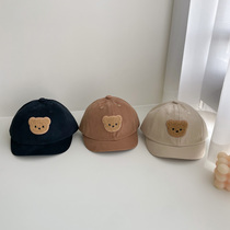 Cute Little Bear ~ Child Duck Tongue Hat Han Tie Kid Short Along Pure Color Baseball Cap Male And Female Baby Shade