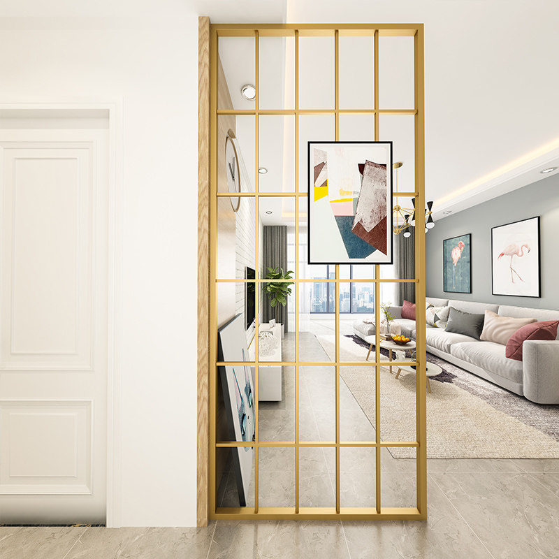 Northern Europe contracted iron screen door door partition dining room metal hollow-out modern American living room decoration