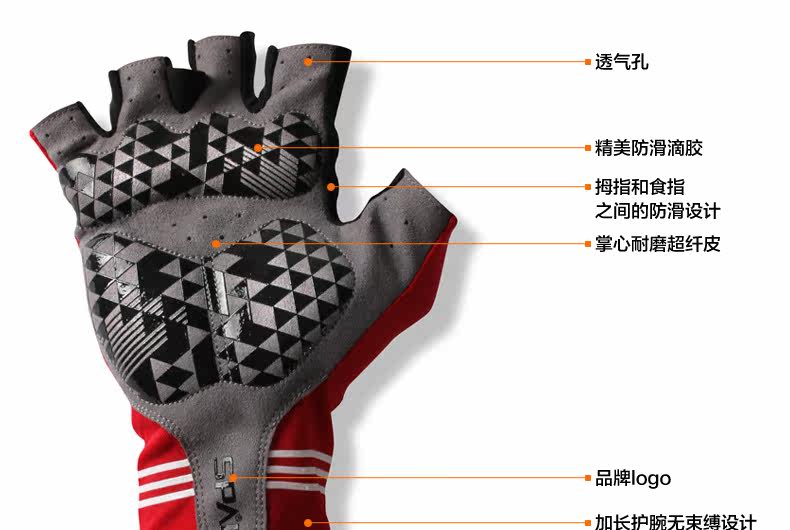 Gants de cyclisme mixte SPAKCT - Ref 2243961 Image 33