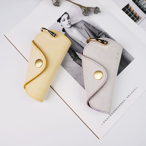 Zi Yue Mango Key Bags Женская туманная восковая кожа милая креативная простая кожаная ручная замочная скважина ручной работы