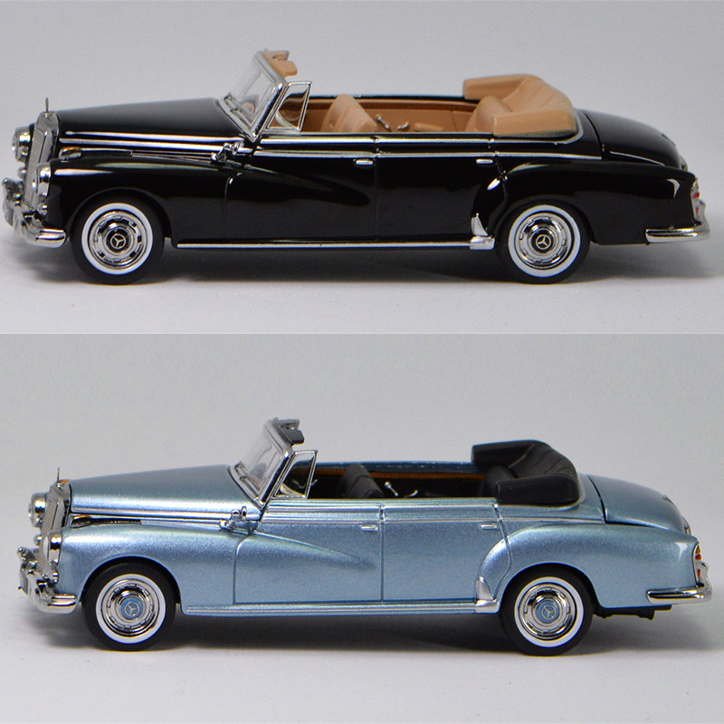 奔驰300D敞篷版开盖GFCC 1:64 1959复古车模型：🚗复古魅力，收藏必备