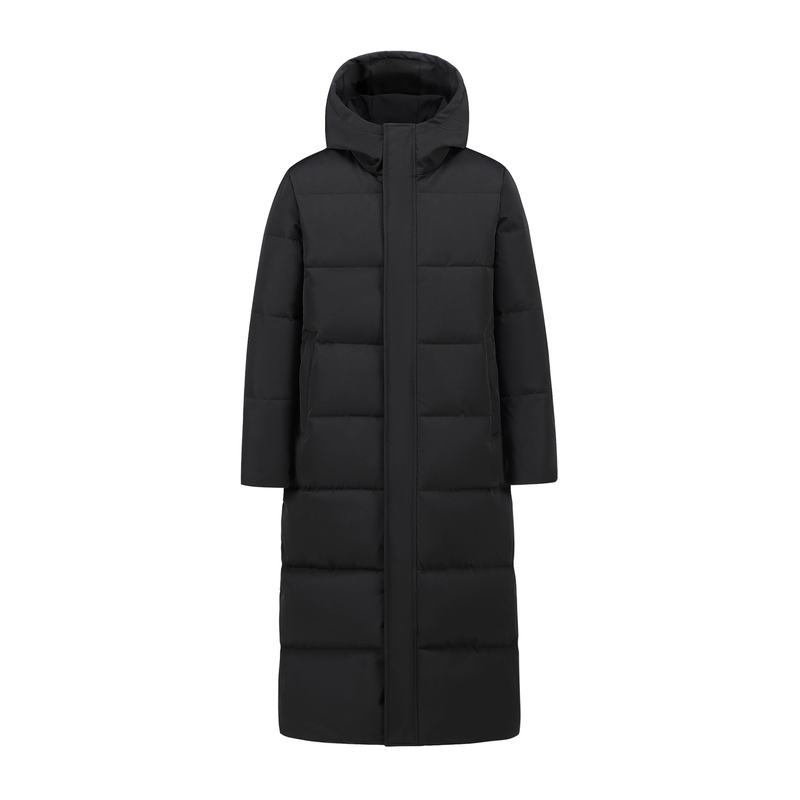 National Team Extra-Long Winter Over-The-Knee Training Cotton Coat for Men, Thickened and Warm, Sports Student Cold-Proof Clothing, Trendy Overcoat