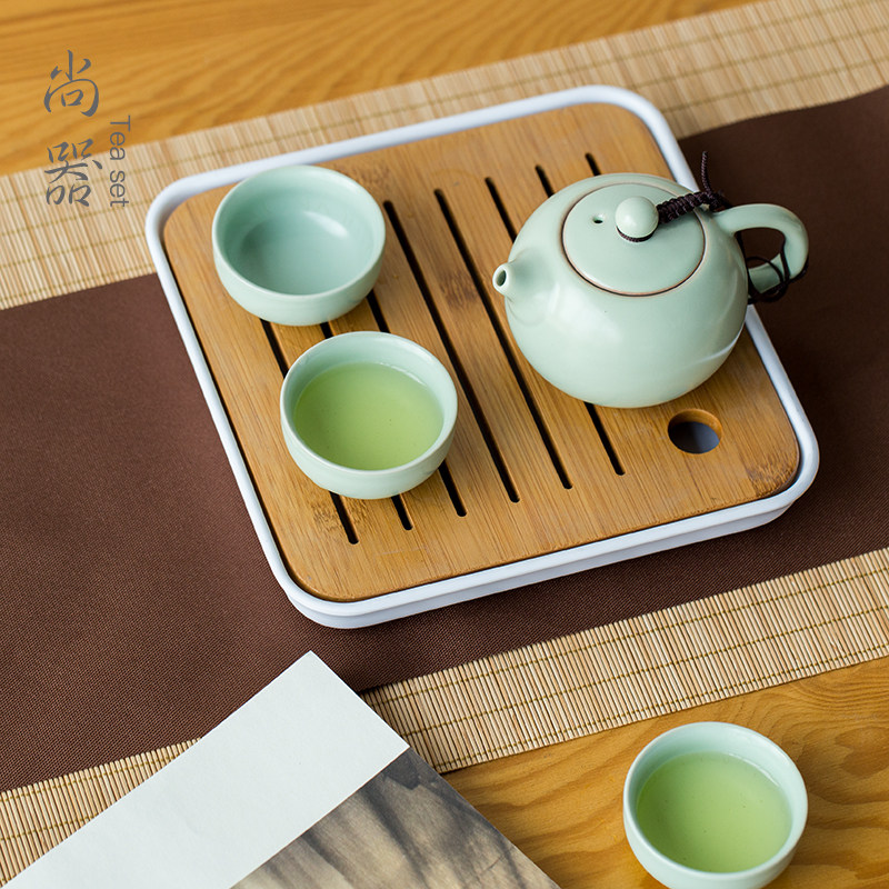 Ru kiln teapot single pot opening piece kung fu tea set home small Xishi pot ice cracked filter black tea ceramic tea maker