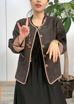 Yichen Liangpin Xiangyunsha 3232218 tussah silk small fragrant style top without lining