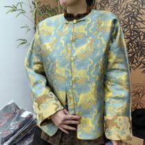 Yichen Liangpin Xiangyun yarn top NXYS Song Jinhuzhen Wudu woven gold long-sleeved jacket 236139