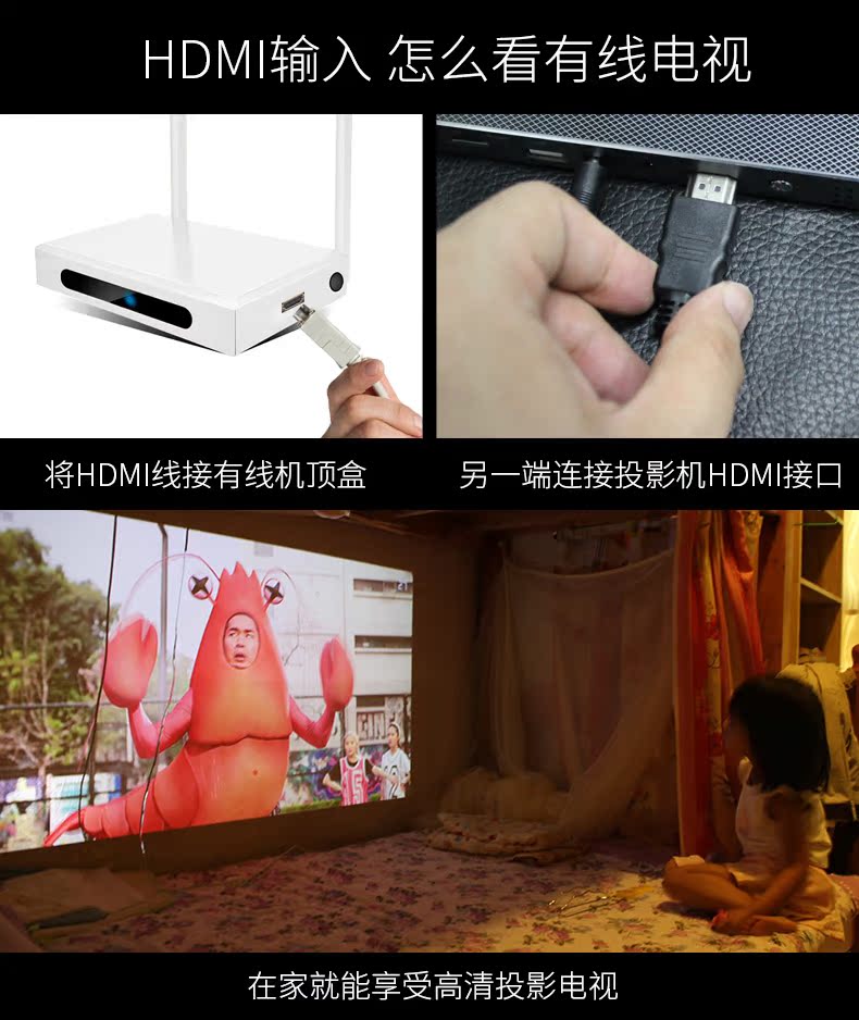 Máy chiếu Home HD 1080p Wifi cầm tay thông minh máy đo ánh sáng X2 mini máy chiếu điện thoại di động - Máy chiếu